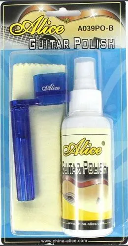 Alice A039PO-B Полироль для гитары, салфетка и машинка для намотки струн.